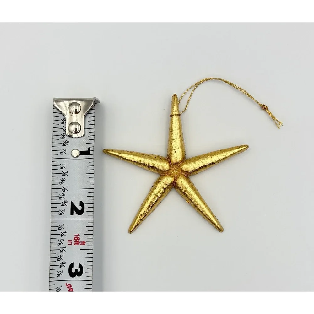 Margaret Furlong A Star In The Night Gold Leaf Porcelain Christmas Ornament VTG